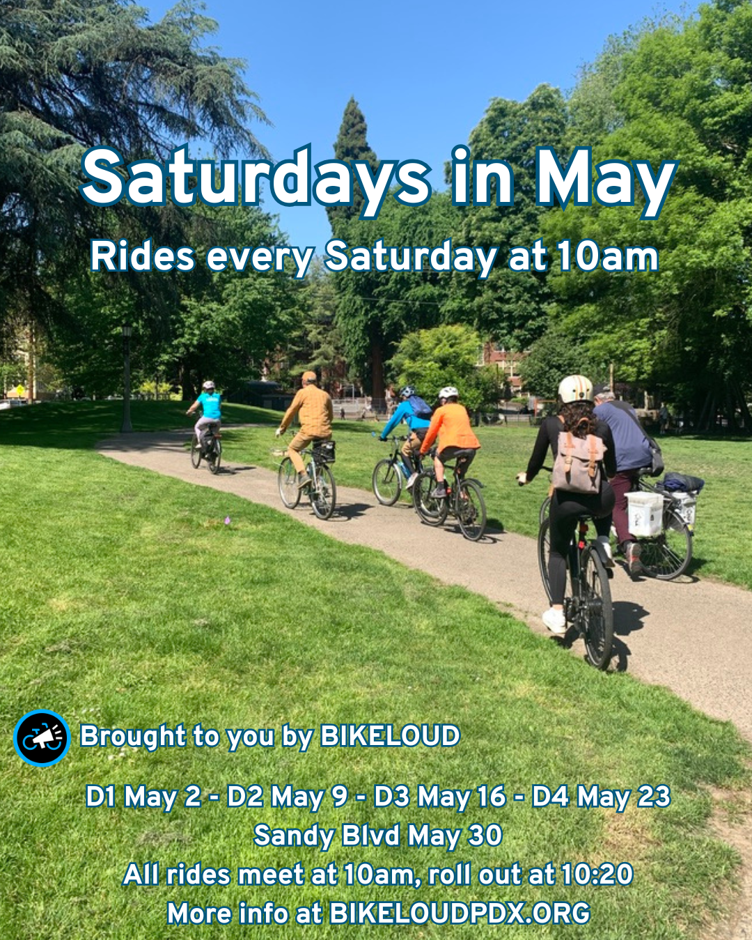 User-uploaded image for Saturdays in May: East Portland District 1 Ride